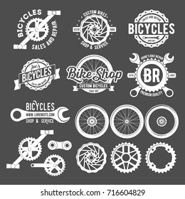 Set of bicycle badges