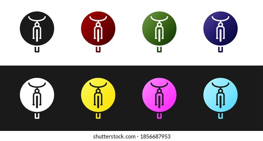 Set Bicycle icon isolated on black and white background. Bike race. Extreme sport. Sport equipment. Vector.