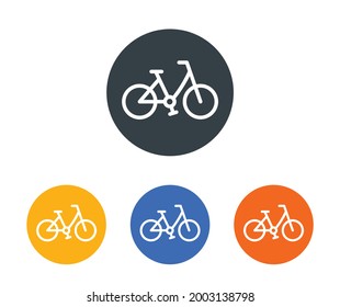 Set of bicycle icon vector illustration.