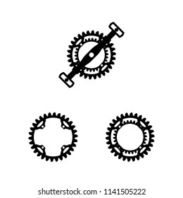 a set of bicycle parts icons