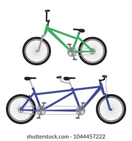 set bicycle styles icons