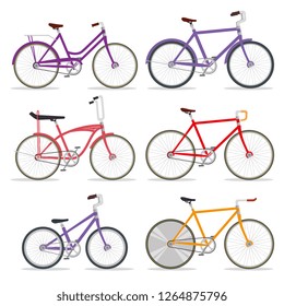 set bicycle transport with petal and chain