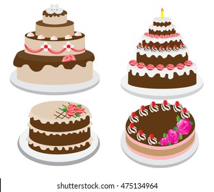 A set of a big cake for the holiday