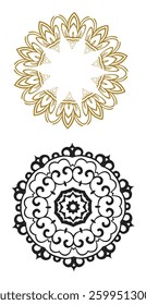 Set big collection of mandala patterns decoration