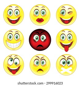 Set Big Emotions Stock Vector (Royalty Free) 299916023 | Shutterstock