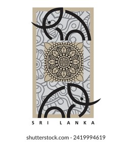 Set of big gray lankan elephants cartoon animal design vector illustration on white background. Best for -shirt printing