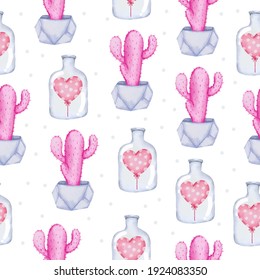 Set of big isolated watercolor valentine concept element lovely romantic red-pink hearts for decoration, Vector illustration.