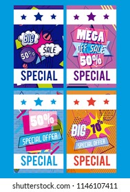 Set of big and mega sale posters