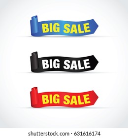 a set of big big sale signs