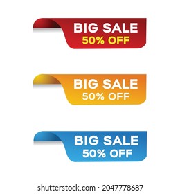 Set of Big Sale vector illustrations