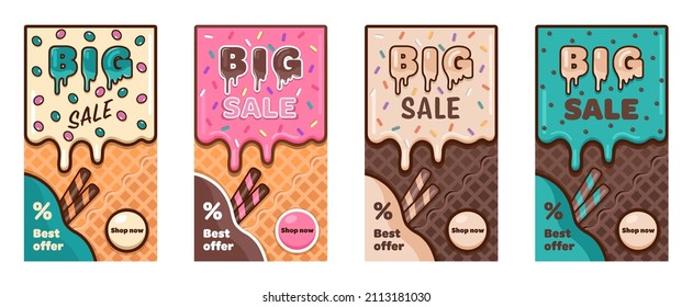 set of big sale web banners. Sale and discounts. advertising promotion banner. special offer.