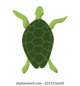 Set of big sea turtle cartoon cute animal design ocean tortoise swimming in water. Flat hand drawn sketch vector illustration isolated on white background