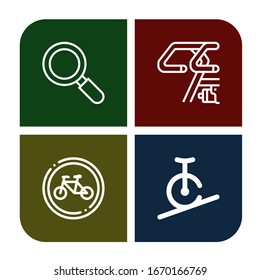 Set of biking icons. Such as Active, Bike, Bikes, Rope biking , biking icons