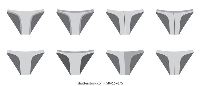 Set of Bikini Men Underwear isolated on white background
