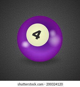 set of billiard balls, billiards, American ball number 4