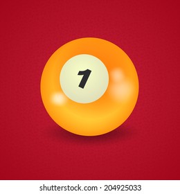 set of billiard balls, billiards, ball number 1