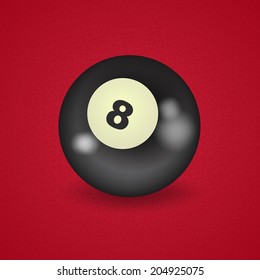 set of billiard balls, billiards, ball number 8
