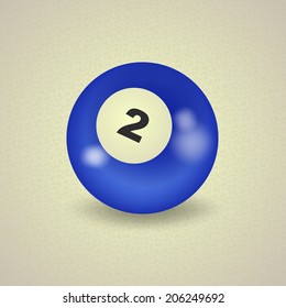 set of billiard balls, billiards, ball number 2