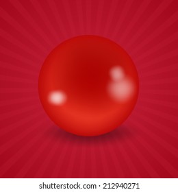set of billiard balls, billiards,  A red ball