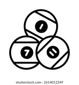 A set of billiard balls symbolizing pool games and recreation