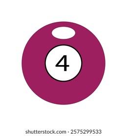 Set Of Billiard Balls Vector Icon Illustrations. Balls For Pool Or Snooker Game, Flat Icon.