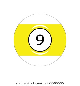 Set Of Billiard Balls Vector Icon Illustrations. Balls For Pool Or Snooker Game, Flat Icon.
