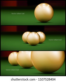set of billiards banner for Poster vector Design
