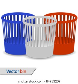 Set of bin for your design. Vector illustration