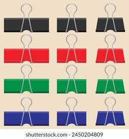 Conjunto de Clips de aglutinante de varios colores