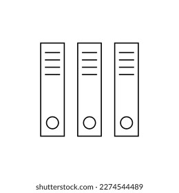 Set of binders icon. File folder symbol. Vector illustration isolated on white background.