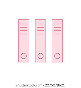 Icono conjunto de carpetas. Símbolo de carpeta de archivo. Ilustración vectorial aislada en fondo blanco.