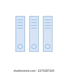 Set of binders icon. File folder symbol. Vector illustration isolated on white background.