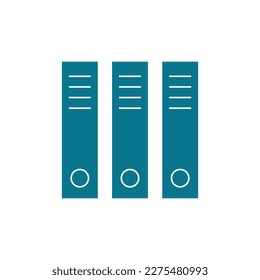 Set of binders icon. File folder symbol. Vector illustration isolated on white background.