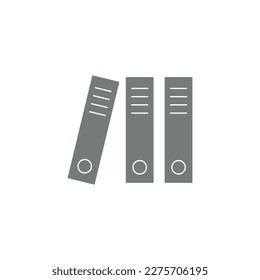 Set of binders icon. File folder symbol. Vector illustration isolated on white background.