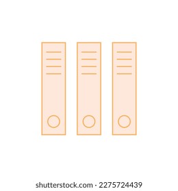 Set of binders icon. File folder symbol. Vector illustration isolated on white background.