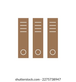 Set of binders icon. File folder symbol. Vector illustration isolated on white background.