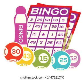 Set Bingo Balls Vector Illustration Silhouette Stock Vector (Royalty ...
