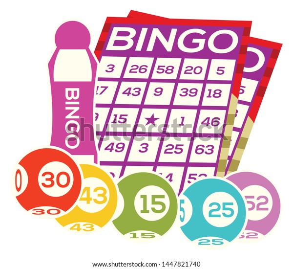 Set Bingo Balls Vector Illustration Silhouette Stock Vector (Royalty ...