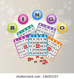 Set of "Bingo Card", illustrator vector