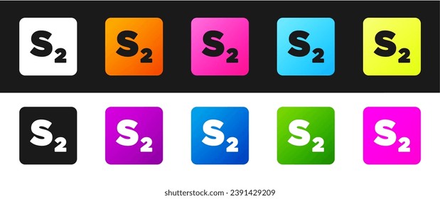 Set Bingo icon isolated on black and white background. Lottery tickets for american bingo game.  Vector