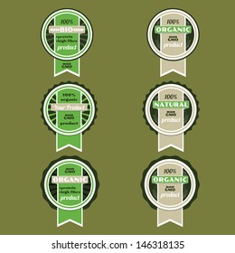 Set of bio badges/Vector set of green bio/organic/eco badges
