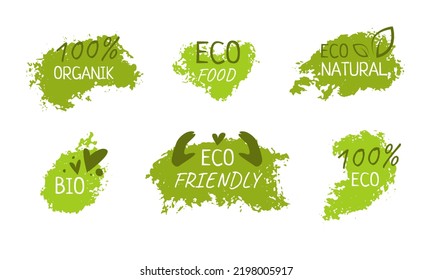 Set of bio eco web icons