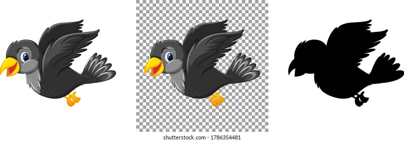 Conjunto de ilustraciones de caracteres de pájaro