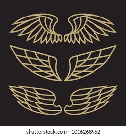Set of Bird Eagle And Wing logo template