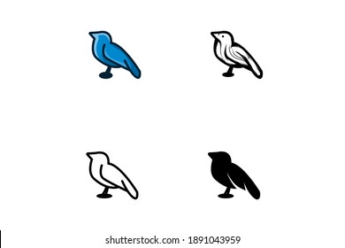 Set Bird Icon isolated on white background