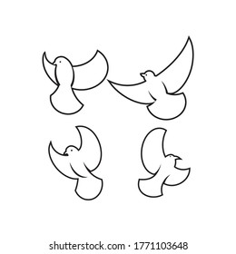 set of Bird Logo Design, a very simple and modern bird logo.
Vector illustration for your design