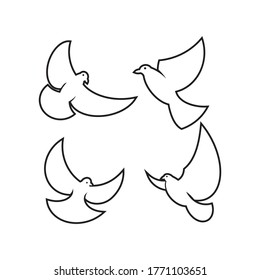 Set von Bird Logo Design, ein sehr einfaches und modernes Vogel-Logo.
Vektorgrafik für Ihr Design