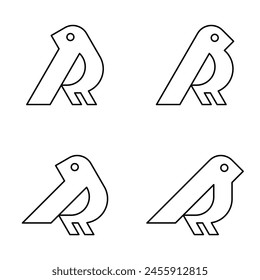 Set of Bird logo. Icon design. Template elements
