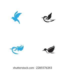 set of Bird logo images illustration design