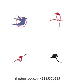 set of Bird logo images illustration design